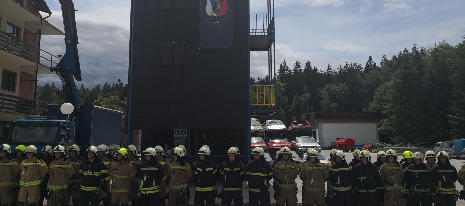Portorož Airport firefighter Emanuel successfully completed firefighting school