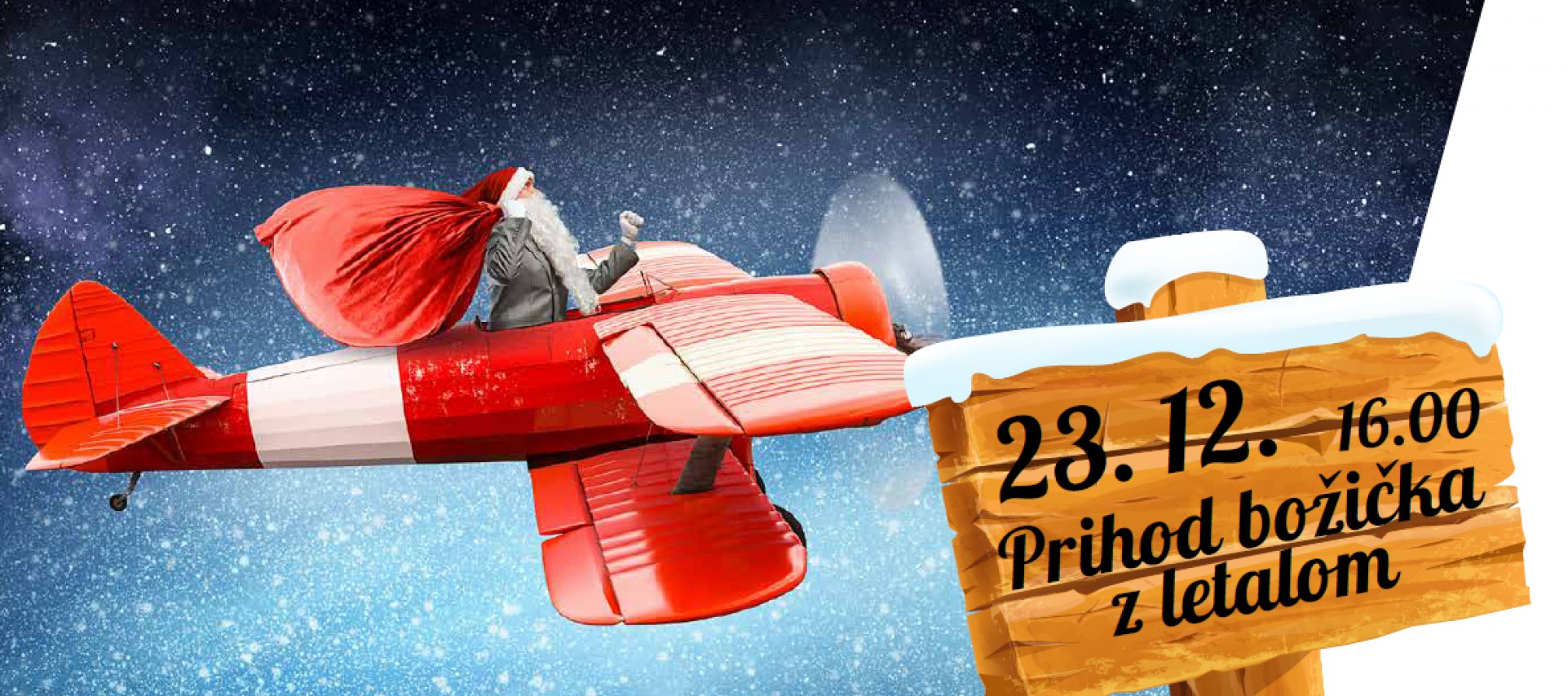 NE ZAMUDITE: Prihod božička z letalom 